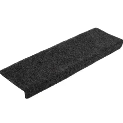 Trapmatten-vidaXL - Tapijt Traptrede - Zwart - Polypropyleen - 5 stuks