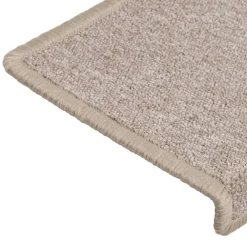vidaXL - Tapijt Traptrede - Taupe - Polypropyleen