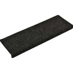 Trapmatten-vidaXL - Tapijt Traptrede - Zwart - Polypropyleen - 15 stuks