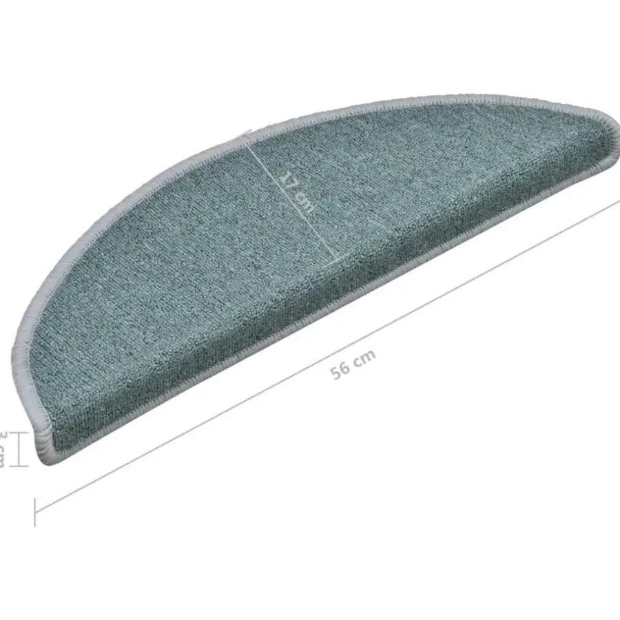 vidaXL - Tapijt Traptrede - Blauw - Polypropyleen