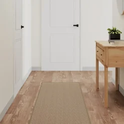Tapijtlopers En Keukenlopers-vidaXL - Tapijtloper - Bruin - Stof - 50 x 200 cm