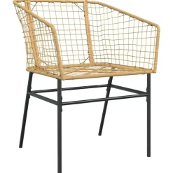 vidaXL - Terrasstoel - Bruin - Poly rattan en staal - 2 stuks