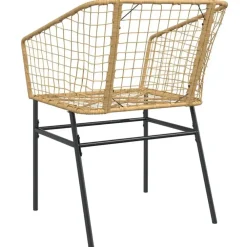 vidaXL - Terrasstoel - Bruin - Poly rattan en staal - 2 stuks