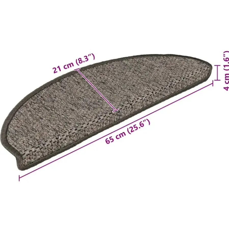 Trapmatten-vidaXL - Trapmat - Antraciet - Stof - 65 x 21 x 4 cm - 15 stuks