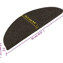 Trapmatten-vidaXL - Trapmat - Antraciet - Stof - 65 x 22.5 x 3.5 cm - 10 stuks