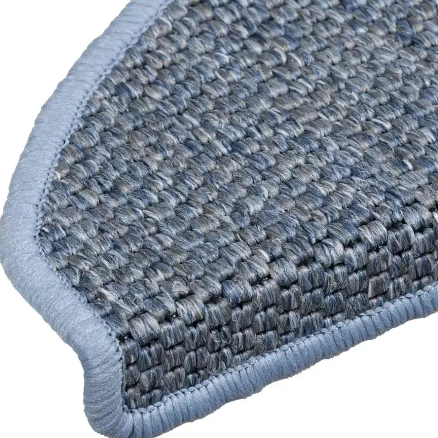 vidaXL - Trapmat - Blauw - Stof - 65 x 21 x 4 cm - 15 stuks