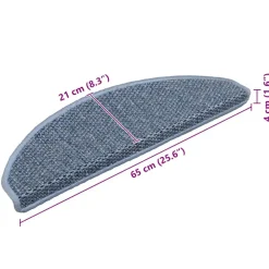 vidaXL - Trapmat - Blauw - Stof - 65 x 21 x 4 cm - 15 stuks