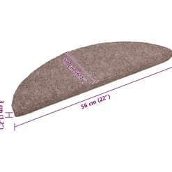 Trapmatten-vidaXL - Trapmat - Bruin - Polypropyleen - 56 x 17 x 3 cm - 15 stuks