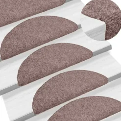 Trapmatten-vidaXL - Trapmat - Bruin - Polypropyleen - 65 x 21 x 4 cm - 10 stuks