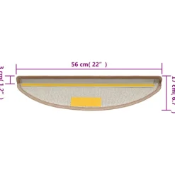 Trapmatten-vidaXL - Trapmat - Bruin - Polypropyleen - 56 x 17 x 3 cm - 15 stuks