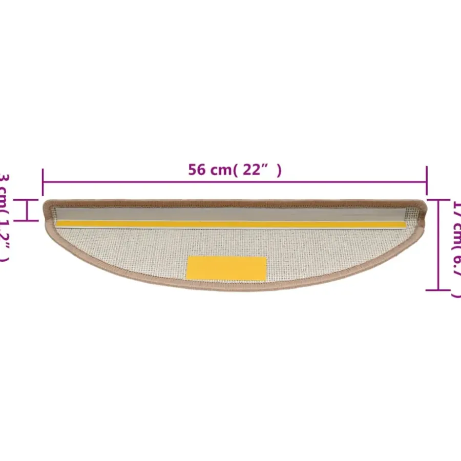 Trapmatten-vidaXL - Trapmat - Bruin - Polypropyleen - 56 x 17 x 3 cm - 15 stuks