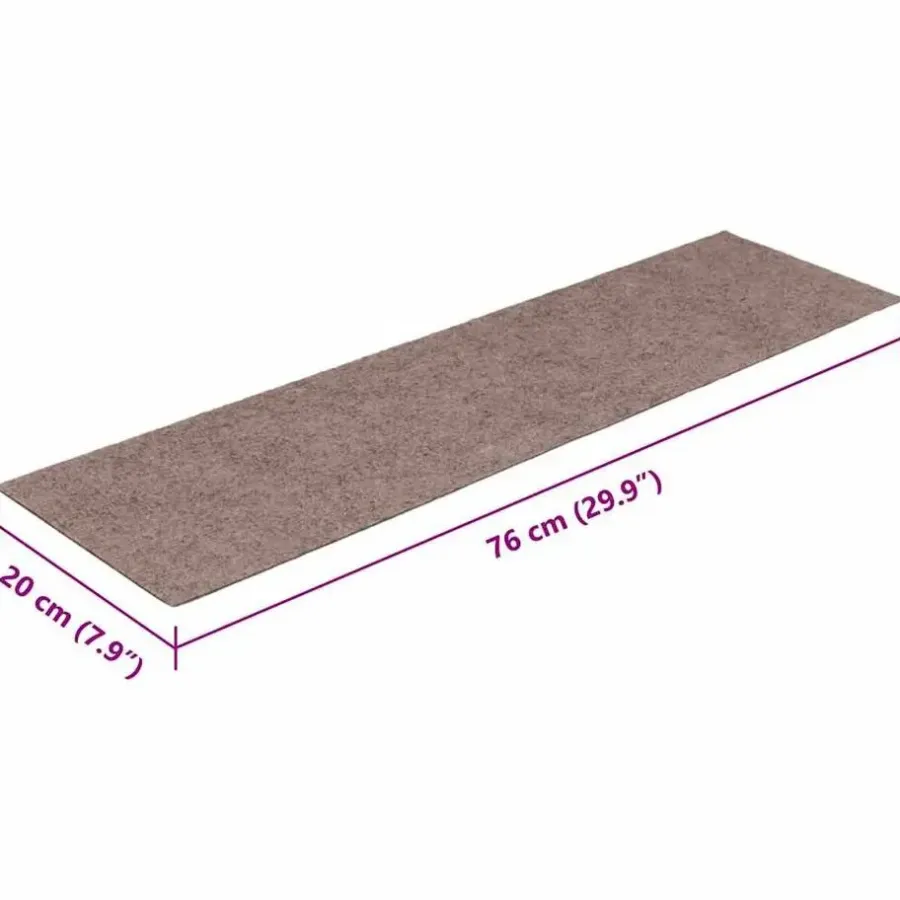 Trapmatten-vidaXL - Trapmat - Bruin - Polypropyleen - 76 x 20 cm - 15 stuks