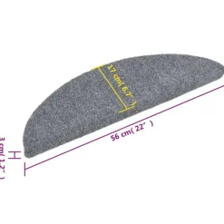 Trapmatten-vidaXL - Trapmat - Grijs - Polypropyleen - 56 x 17 x 3 cm - 10 stuks