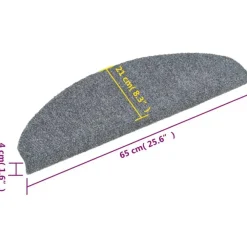Trapmatten-vidaXL - Trapmat - Grijs - Polypropyleen - 65 x 21 x 4 cm - 15 stuks