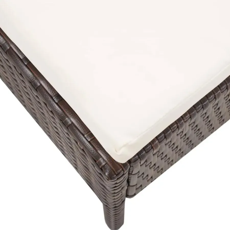 Loungebanken-vidaXL - Tuin Loungeset - Bruin - Poly rattan