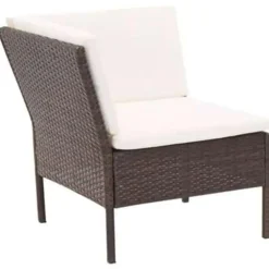 Loungebanken-vidaXL - Tuin Loungeset - Bruin - Poly rattan