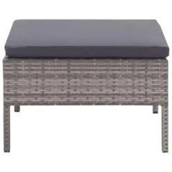 vidaXL - Tuin Loungeset - Grijs - Poly rattan