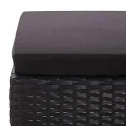 Loungebanken-vidaXL - Tuin Loungeset - Zwart - Poly rattan