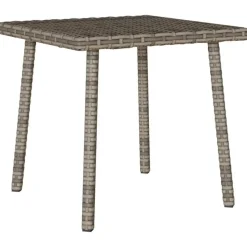 vidaXL - Tuin Salontafel - Grijs - Poly rattan - 40 x 40 x 37 cm