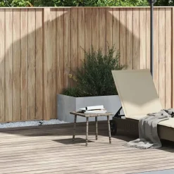 vidaXL - Tuin Salontafel - Grijs - Poly rattan - 40 x 40 x 37 cm