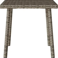 vidaXL - Tuin Salontafel - Grijs - Poly rattan - 40 x 40 x 37 cm