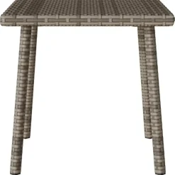 vidaXL - Tuin Salontafel - Grijs - Poly rattan - 40 x 40 x 37 cm