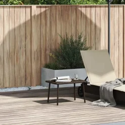 Tuintafels-vidaXL - Tuin Salontafel - Bruin - Poly rattan - 60 x 40 x 37 cm