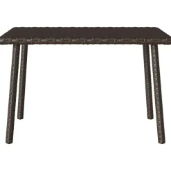 Tuintafels-vidaXL - Tuin Salontafel - Bruin - Poly rattan - 60 x 40 x 37 cm