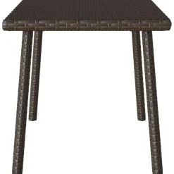 Tuintafels-vidaXL - Tuin Salontafel - Bruin - Poly rattan - 60 x 40 x 37 cm