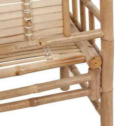 Tuinbanken-vidaXL - Tuinbank - Antraciet - Bamboe - 120 cm - Met kussen