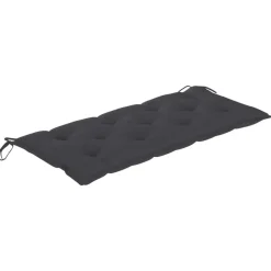 Tuinbanken-vidaXL - Tuinbank - Antraciet - Bamboe - 120 cm - Met kussen