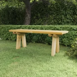 Tuinbanken-vidaXL - Tuinbank - Bruin - Grenenhout - 110 x 38 x 45 cm