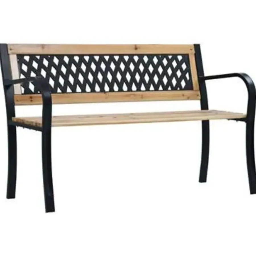 Tuinbanken-vidaXL - Tuinbank - Bruin - Hout - 120 x 53 x 77 cm
