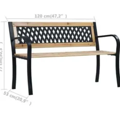 Tuinbanken-vidaXL - Tuinbank - Bruin - Hout - 120 x 53 x 77 cm