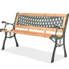 Tuinbanken-vidaXL - Tuinbank - Bruin - Hout - 122 cm