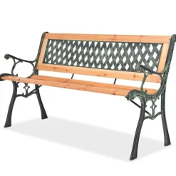 Tuinbanken-vidaXL - Tuinbank - Bruin - Hout - 122 cm