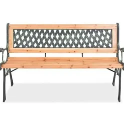 Tuinbanken-vidaXL - Tuinbank - Bruin - Hout - 122 cm