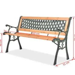 Tuinbanken-vidaXL - Tuinbank - Bruin - Hout - 122 cm