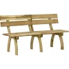Tuinbanken-vidaXL - Tuinbank - Bruin - Grenenhout - 160 x 60 x 86 cm