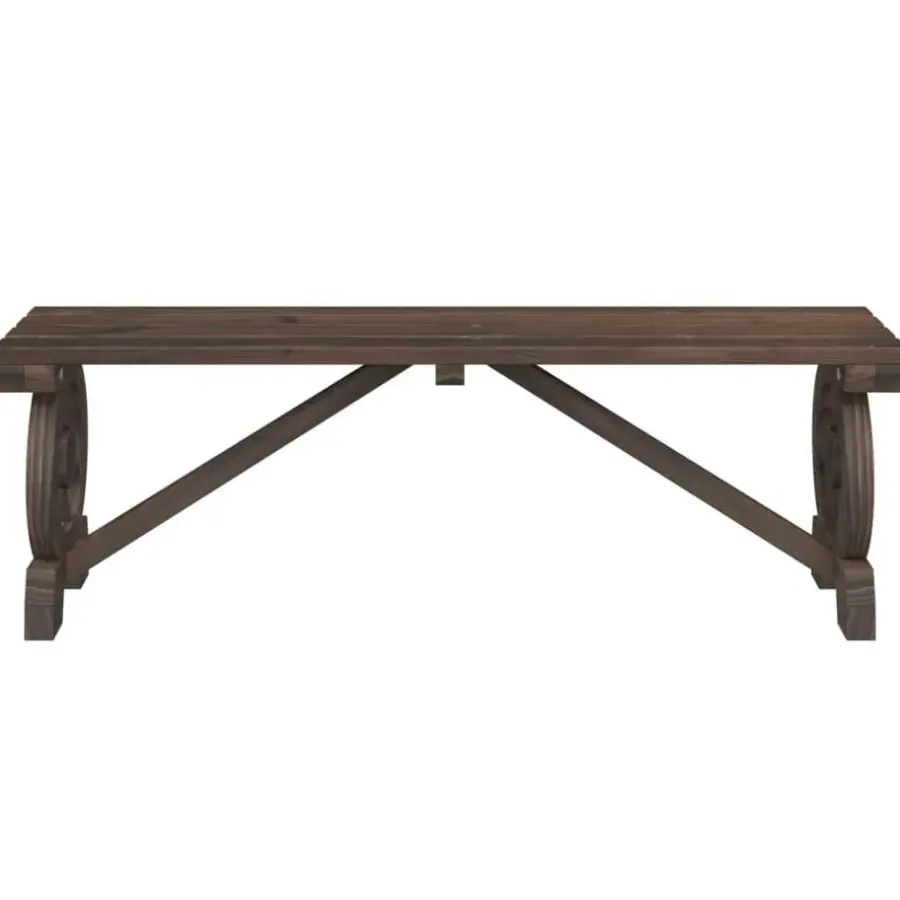 vidaXL - Tuinbank - Bruin - Hout - 115 cm