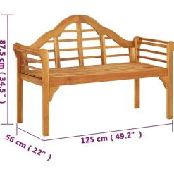 Tuinbanken-vidaXL - Tuinbank - Bruin - Acaciahout - 125 cm