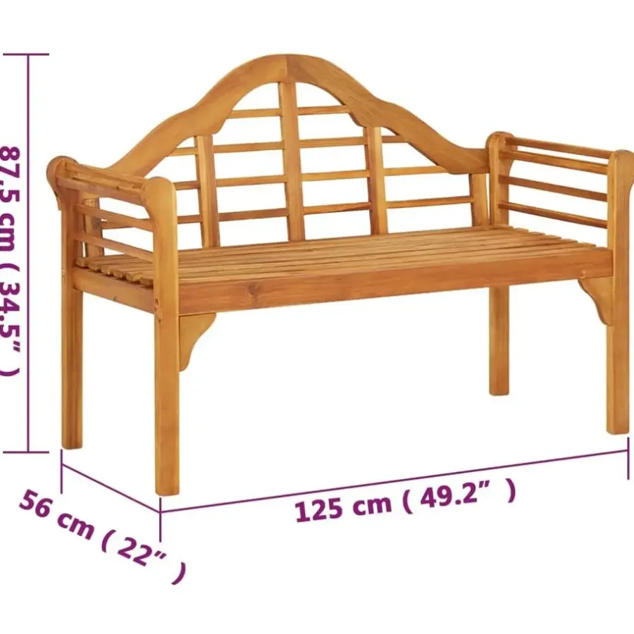Tuinbanken-vidaXL - Tuinbank - Bruin - Acaciahout - 125 cm