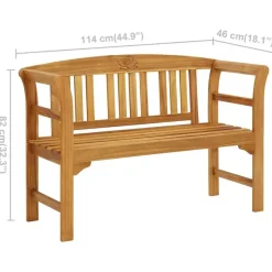 Tuinbanken-vidaXL - Tuinbank - Bruin - Acaciahout - 114 cm