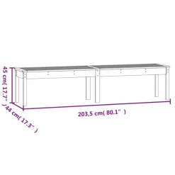 Tuinbanken-vidaXL - Tuinbank - Bruin - Douglashout - 203.5 x 44 x 45 cm