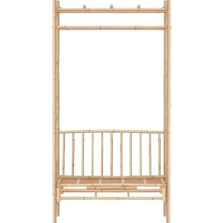 vidaXL - Tuinbank - Bruin - Bamboe - 116 cm - Met pergola