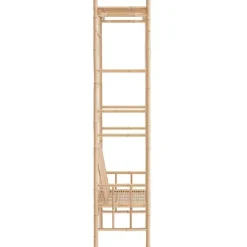 vidaXL - Tuinbank - Bruin - Bamboe - 116 cm - Met pergola