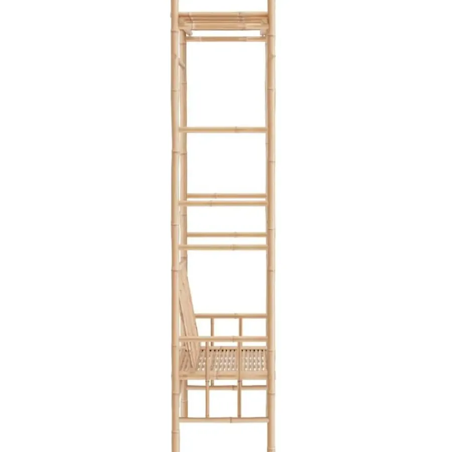 vidaXL - Tuinbank - Bruin - Bamboe - 116 cm - Met pergola