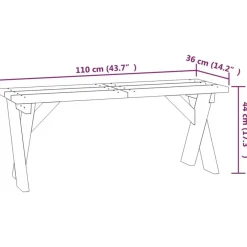 Tuinbanken-vidaXL - Tuinbank - Grenenhout grenenhout - 110 cm