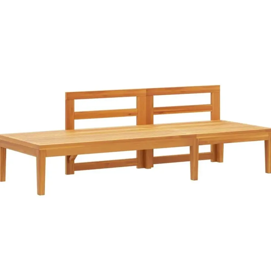 vidaXL - Tuinbank - Grijs - Acaciahout - Met tafel en kussens