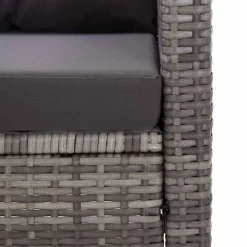 Loungebanken-vidaXL - Tuinbank - Grijs - Poly rattan